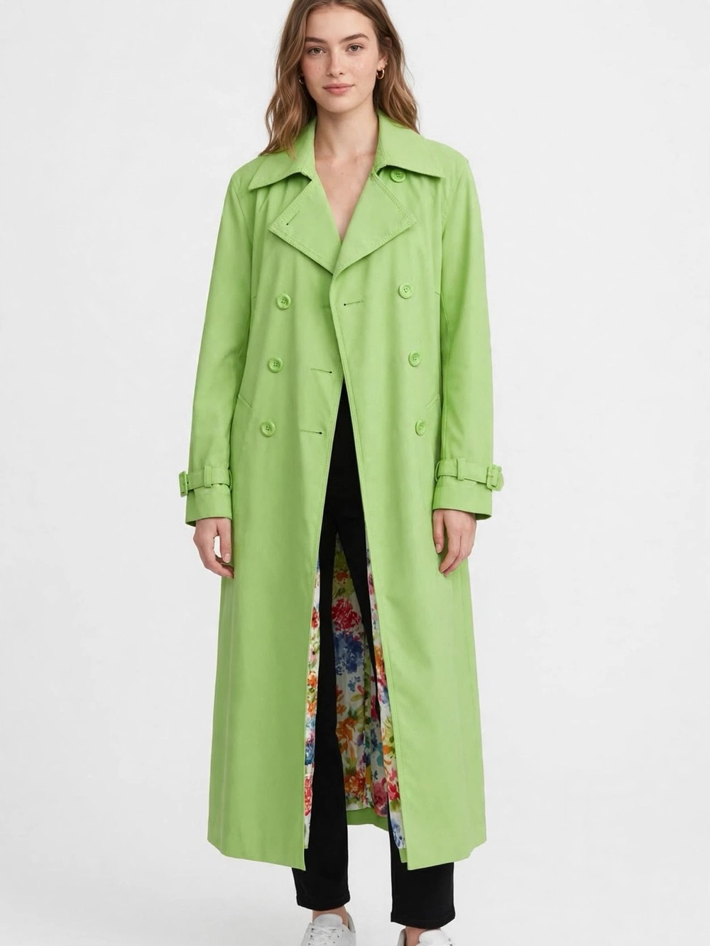Worthington light green Trench Coat with Notched Lapel
Chico S